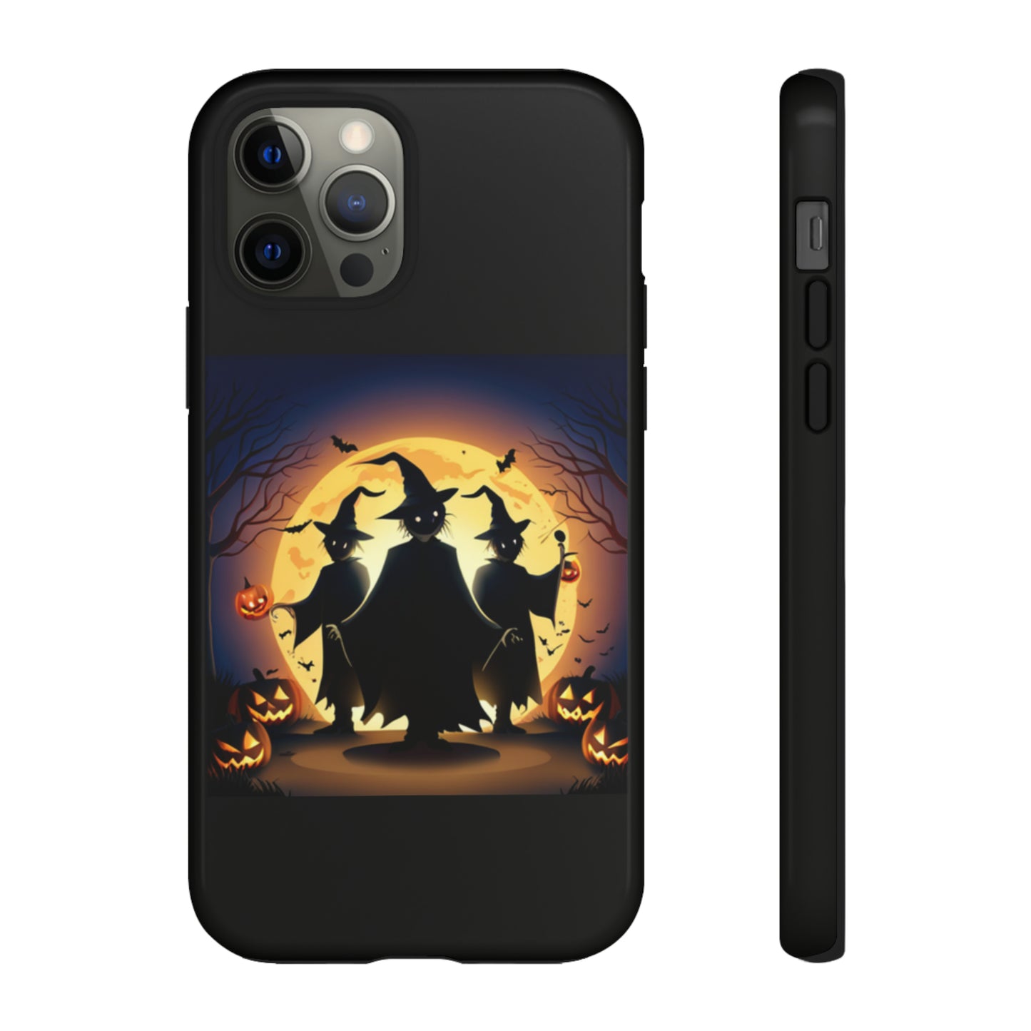 Trick or Treat with black background: 46-Tough Case iPhone series 15 14 13 12 11 X XR XS 8: Google series 7 6 5: Samsung series S23 S22 S21 S20 S10